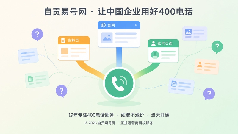 企业信息分散导致客户认知割裂的抽象插画