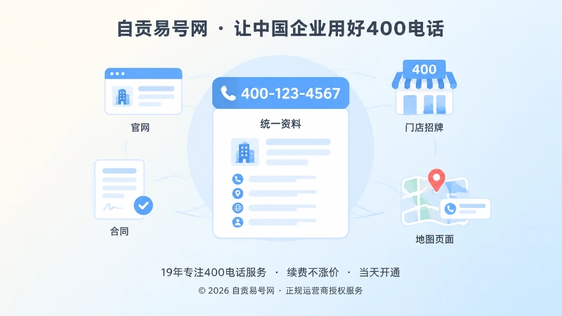 号码分组与统一资料页聚焦配图，对应400电话公开信息一致性管理